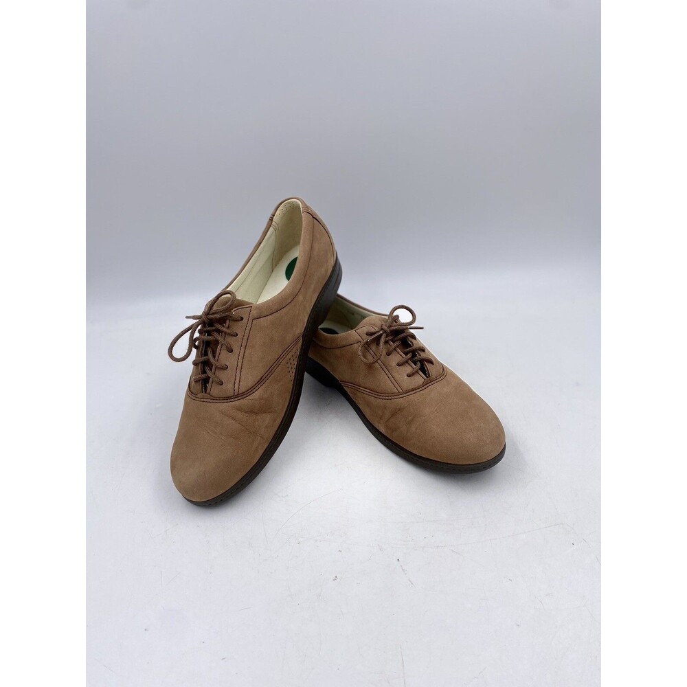 SAS Brown Suede Lace Up Tripad Comfort Shoes 8.5M NO INSOLES Light Toe Creasing